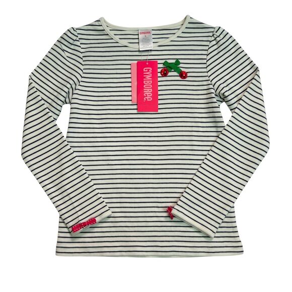 Gymboree Other - Vintage Gymboree Long Sleeved T Shirt Size 5 Black White Cherry Pie Line NWT Y2K